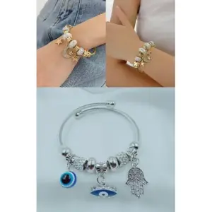 Beaded Charm Bracelet for Women and Girl Fabulous Charms Bracelet oxidize Beads Western Bracelet, Stretchable, Adjustable