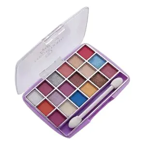 Colors Queen 18 Ultra Pigmented Colors Eyeshadow Palette with Brush Long Lasting and Easily Blendable Eye Makeup Palette Matte and Shimmery Finish (Multicolor - 1, 11.5g)