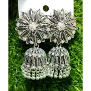 Fashionable Big Oxidised Jhumki Earrings women & Girls.