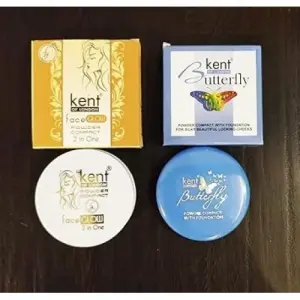 KENT OF LONDON Face Glow Compact Powder(2-in-1) +1 Beige Honey Compact Powder (9g)- Combo of 2.