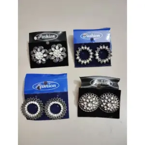 Multicolor Designer Stud & Earring for Girls & Earring (4 pairs)