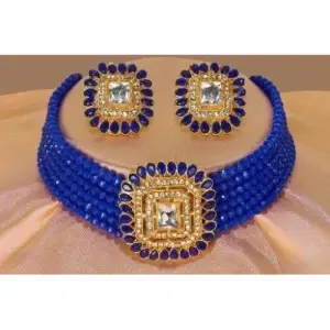 Neklace Mataji 01 Blue