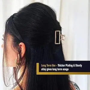 THE MARKETVILLA Hair Clips for Woman Metal - Pack of 8, Hair Clips & Clutchersfor Women, Claw Clips for Women Aesthetic Clutcher, Cute accessories for Girls, Clature for Girls (Medium Size)